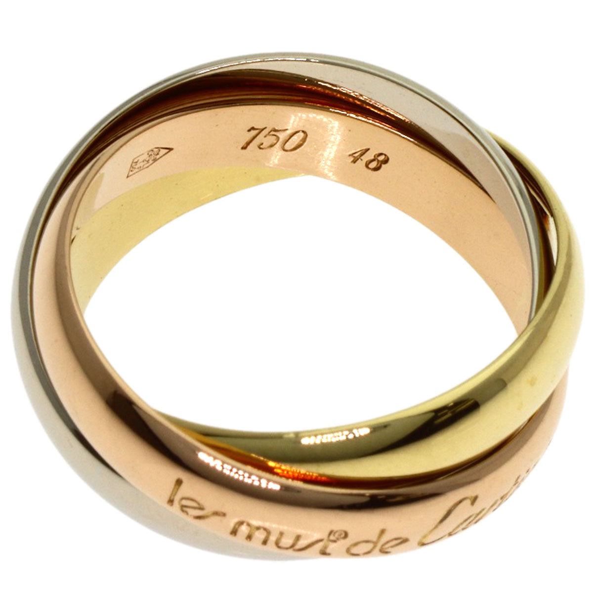 CARTIER Trinity #48 Ring K18 Yellow Gold K18 White GoldLadies [Used]