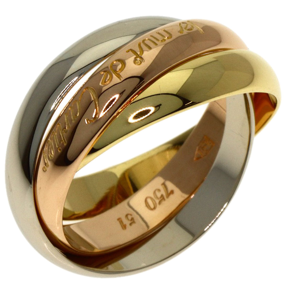 CARTIER Trinity #51 Ring K18 Yellow Gold K18 White GoldLadies [Used]