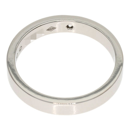 CARTIER Engraved 1P Diamond # 50 Ring Platinum PT950 Ladies [Used]