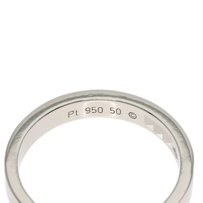 CARTIER Engraved 1P Diamond # 50 Ring Platinum PT950 Ladies [Used]