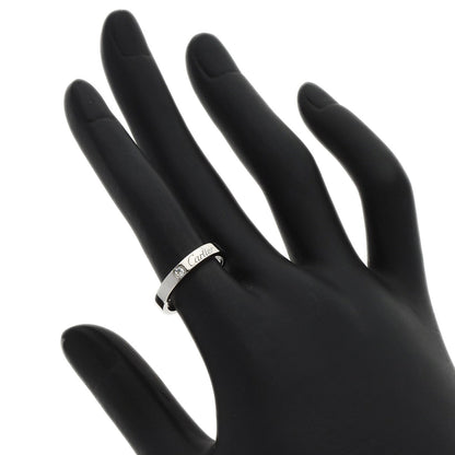 CARTIER Engraved 1P Diamond # 50 Ring Platinum PT950 Ladies [Used]