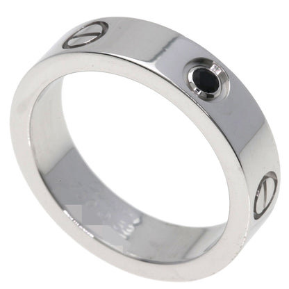 CARTIER Love ring black sapphire #59 Ring K18 White Gold Ladies [Used]