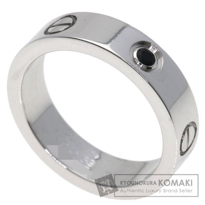 CARTIER Love ring black sapphire #59 Ring K18 White Gold Ladies [Used]