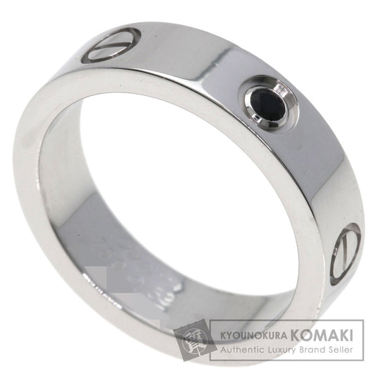 CARTIER Love ring black sapphire #59 Ring K18 White Gold Ladies [Used]