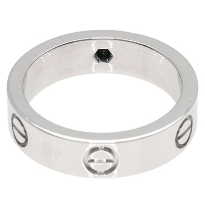 CARTIER Love ring black sapphire #59 Ring K18 White Gold Ladies [Used]