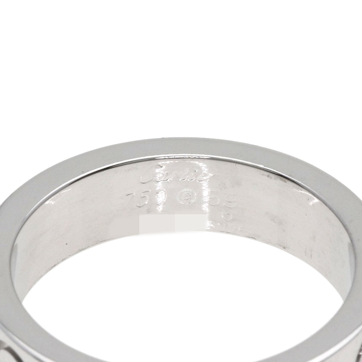 CARTIER Love ring black sapphire #59 Ring K18 White Gold Ladies [Used]
