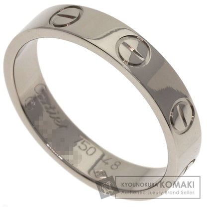 CARTIER mini love ring #48 Ring K18 White Gold Ladies [Used]