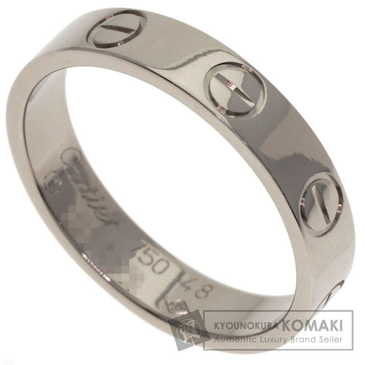 CARTIER mini love ring #48 Ring K18 White Gold Ladies [Used]
