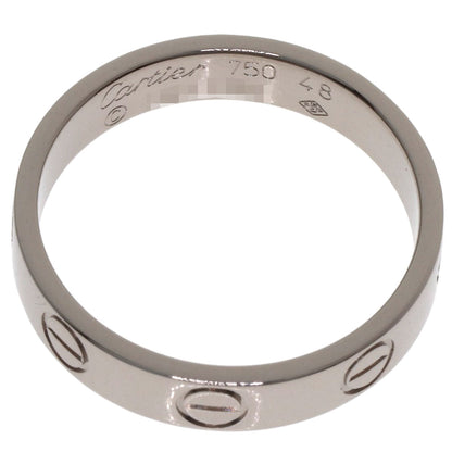 CARTIER mini love ring #48 Ring K18 White Gold Ladies [Used]