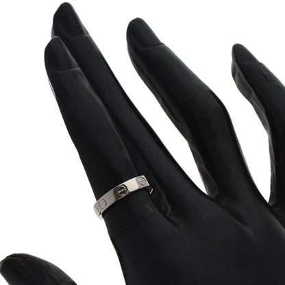 CARTIER mini love ring #48 Ring K18 White Gold Ladies [Used]