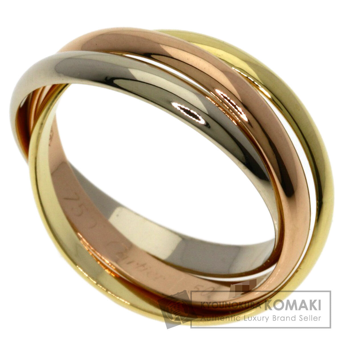 CARTIER Trinity SM #50 Ring K18 Yellow Gold K18 White GoldLadies [Used]