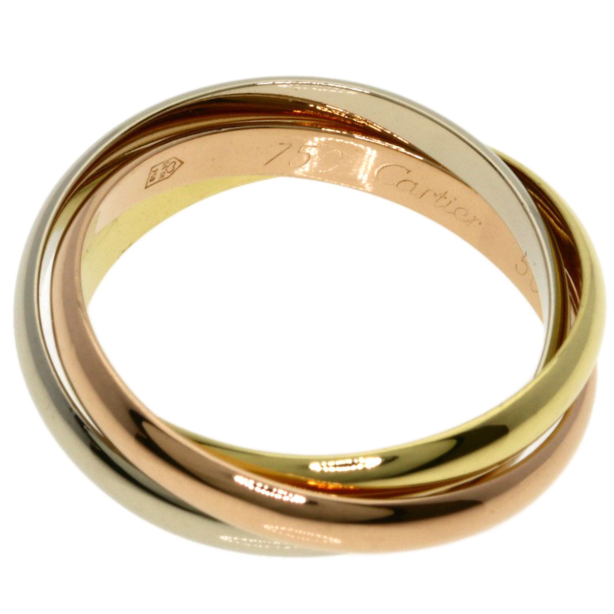 CARTIER Trinity SM #50 Ring K18 Yellow Gold K18 White GoldLadies [Used]