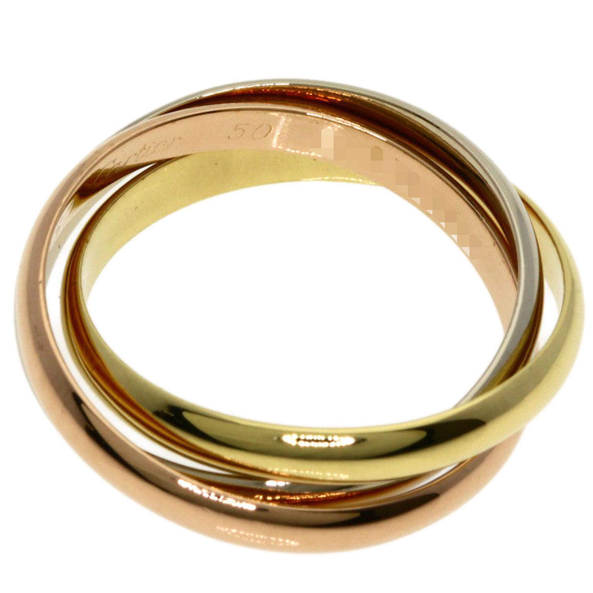 CARTIER Trinity SM #50 Ring K18 Yellow Gold K18 White GoldLadies [Used]