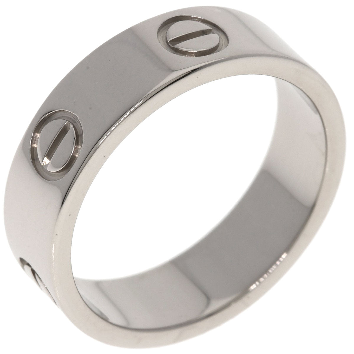 CARTIER love ring #53 Ring K18 White Gold Ladies [Used]