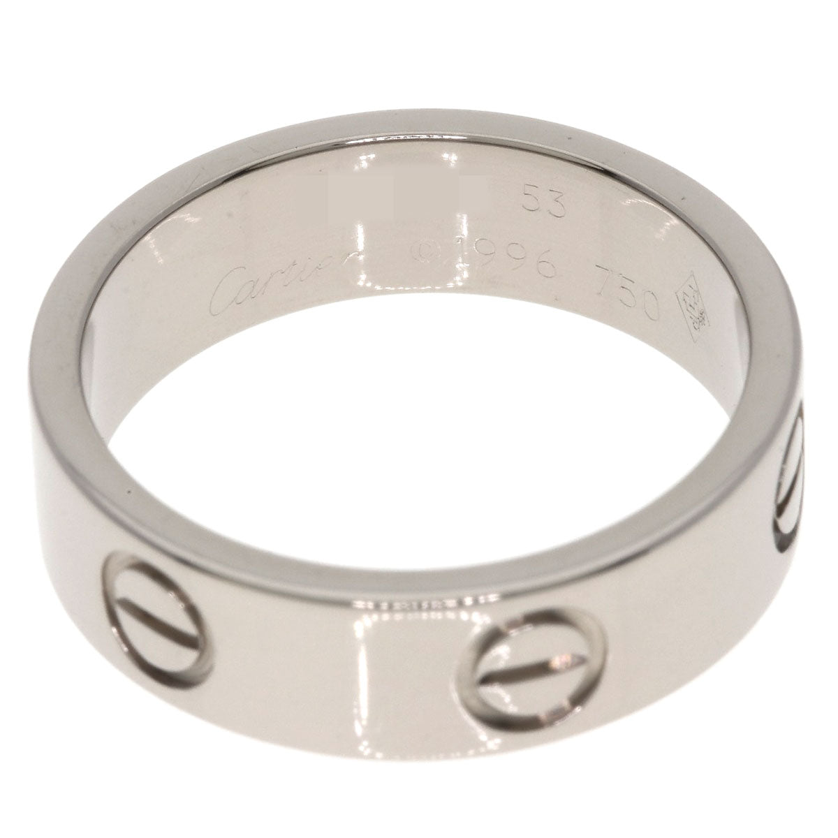 CARTIER love ring #53 Ring K18 White Gold Ladies [Used]
