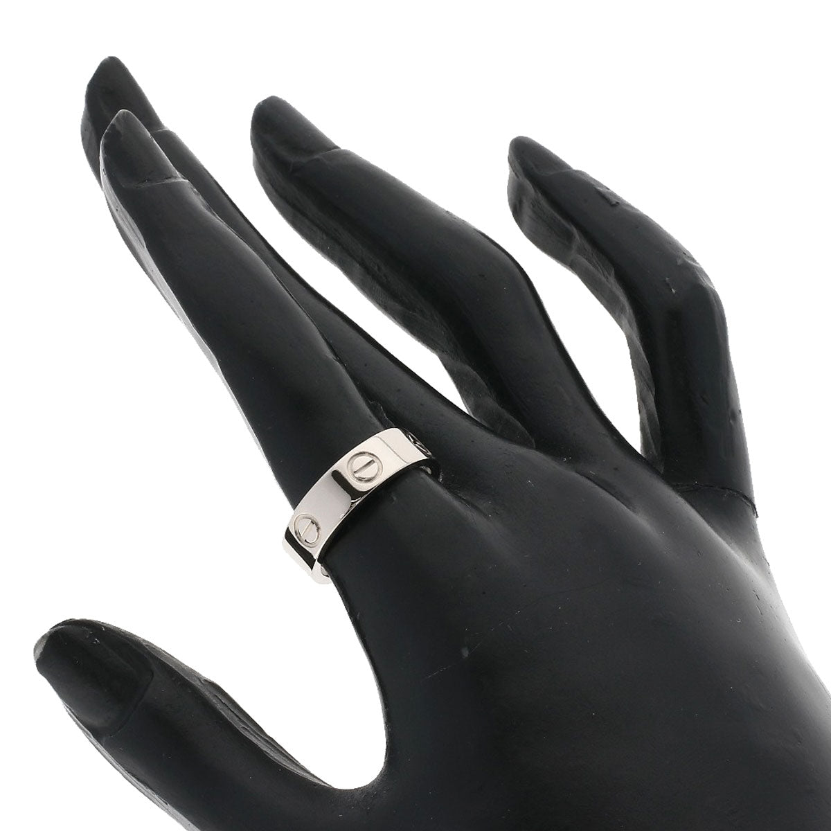 CARTIER love ring #53 Ring K18 White Gold Ladies [Used]