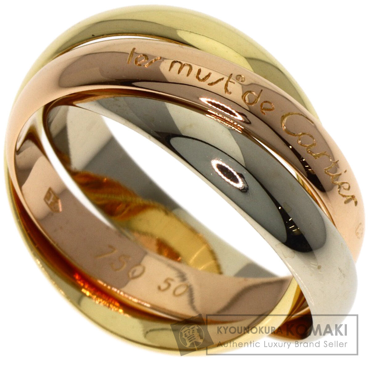 CARTIER Trinity #50 Ring K18 Yellow Gold K18 White GoldLadies [Used]