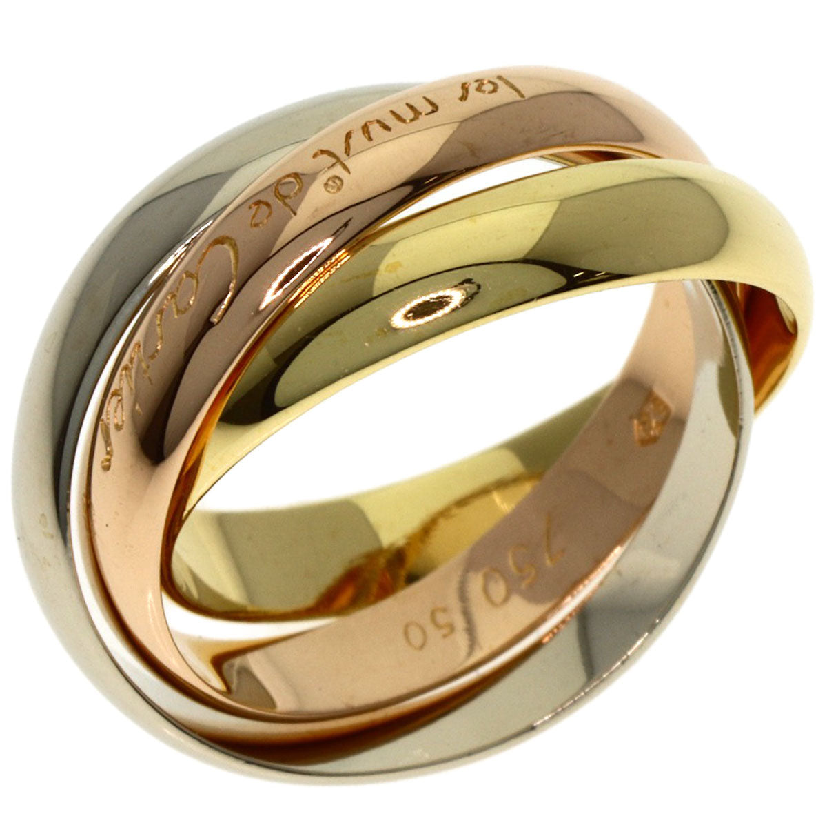 CARTIER Trinity #50 Ring K18 Yellow Gold K18 White GoldLadies [Used]