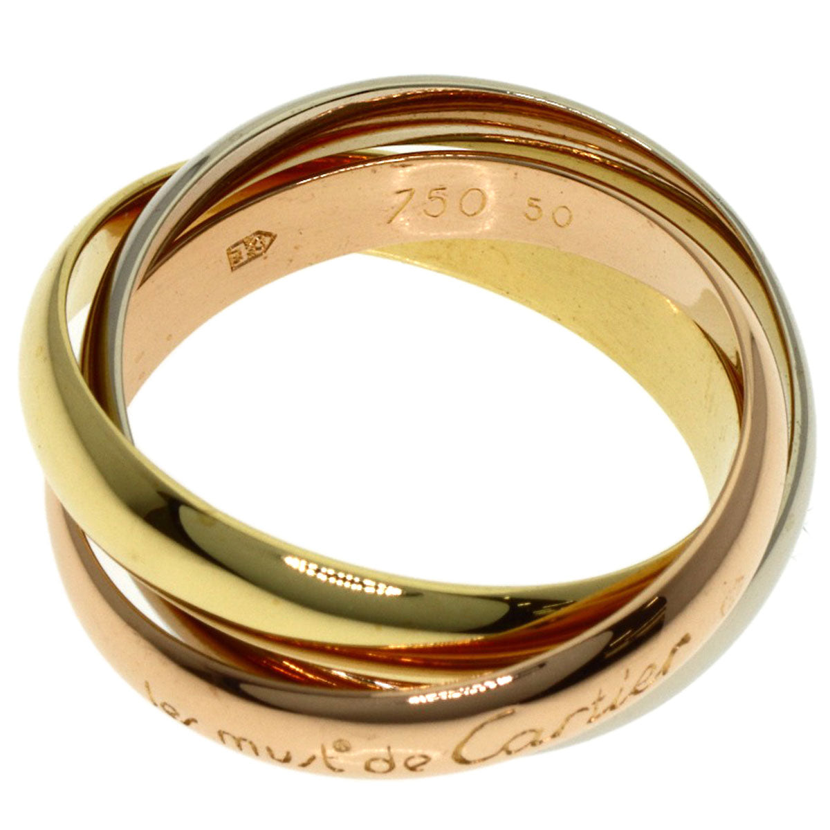 CARTIER Trinity #50 Ring K18 Yellow Gold K18 White GoldLadies [Used]