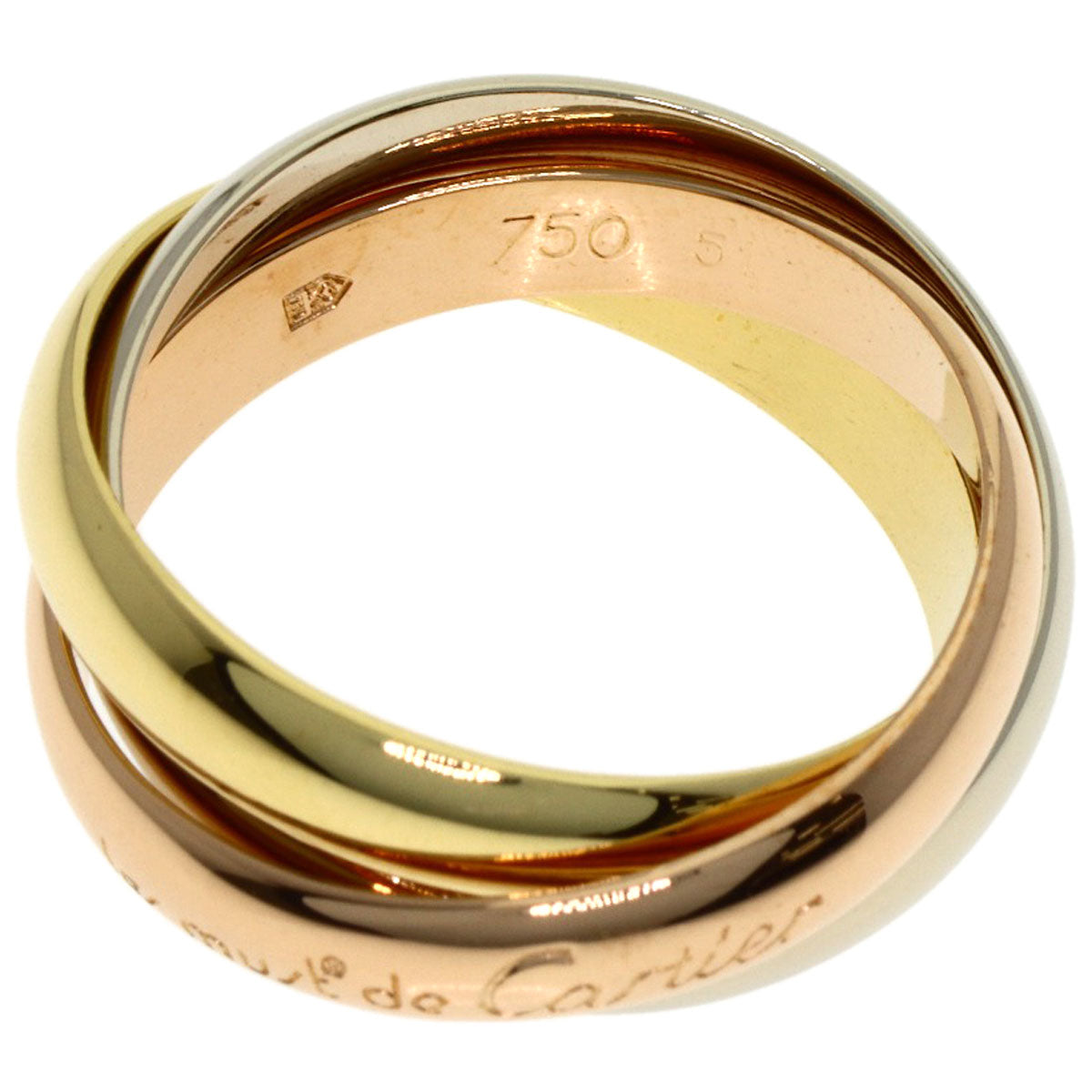 CARTIER Trinity #51 Ring K18 Yellow Gold K18 White GoldLadies [Used]