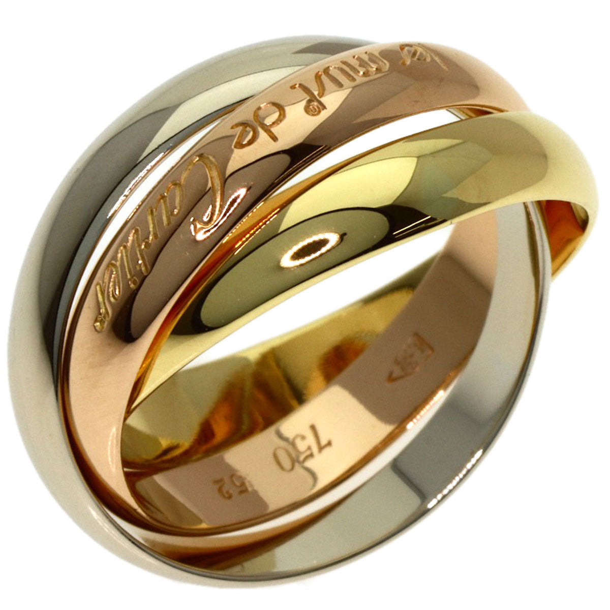 カルティエ トリニティ #52 リング・指輪 K18イエローゴールド/K18WG/K18PG レディース 【中古】【CARTIER】