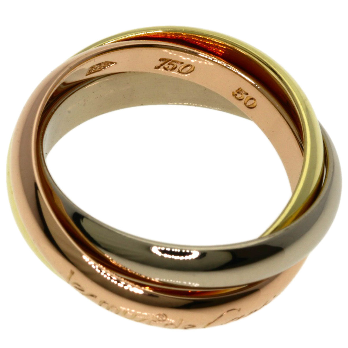 CARTIER Trinity Ring K18 Yellow Gold K18 White GoldLadies [Used]