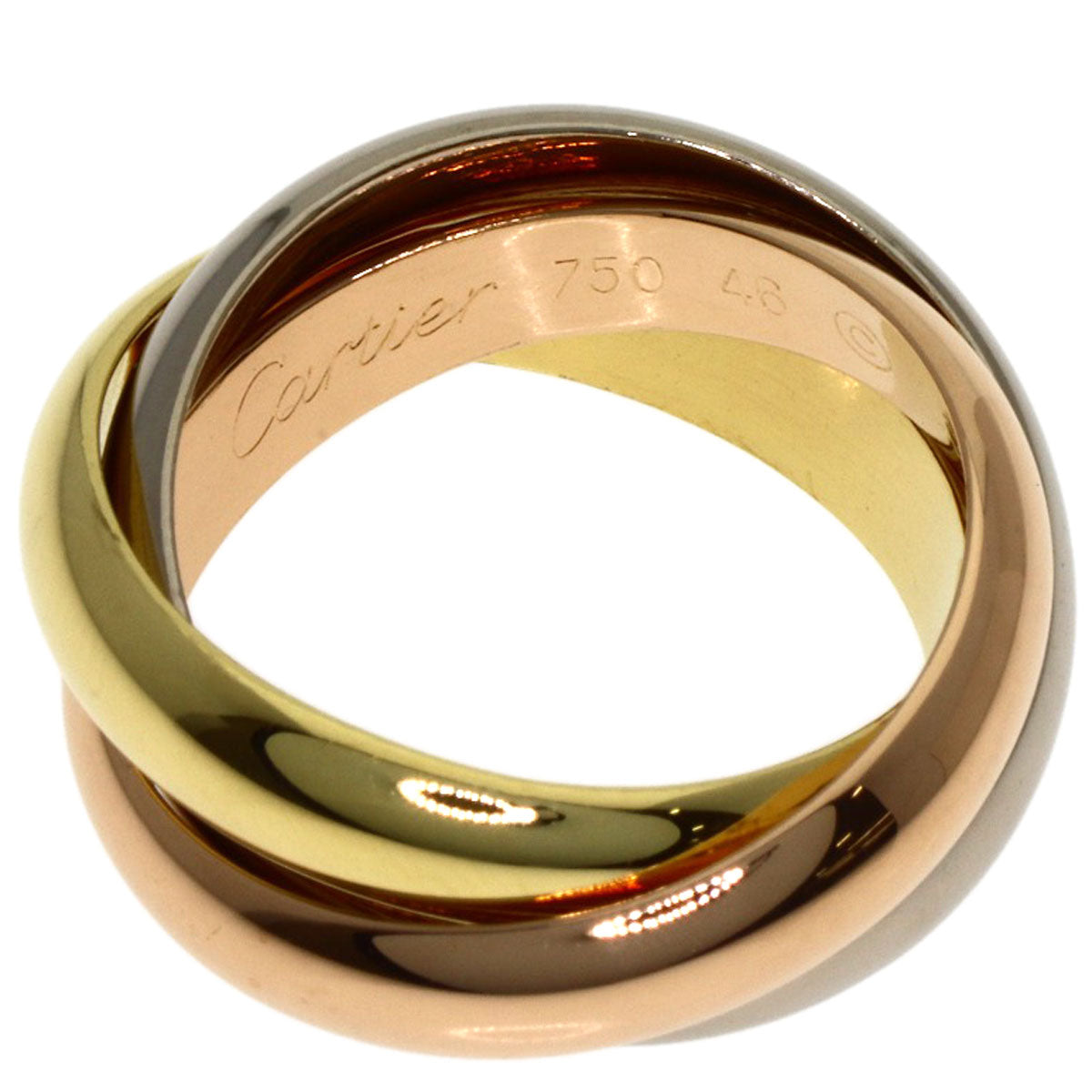 CARTIER Trinity MM #46 Ring K18 Yellow Gold K18 White GoldLadies [Used]