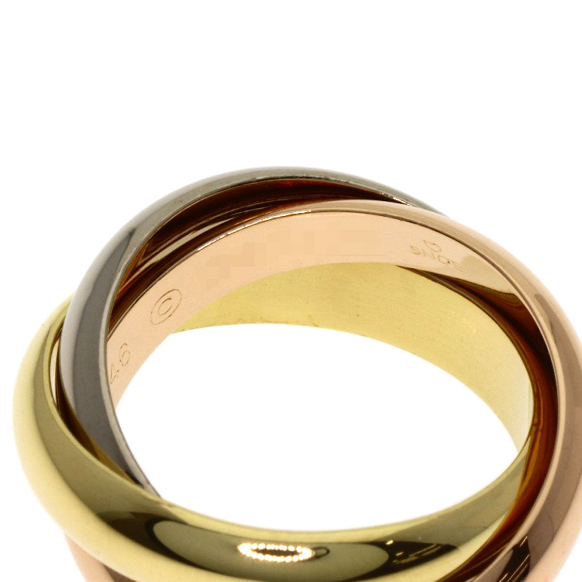 CARTIER Trinity MM #46 Ring K18 Yellow Gold K18 White GoldLadies [Used]