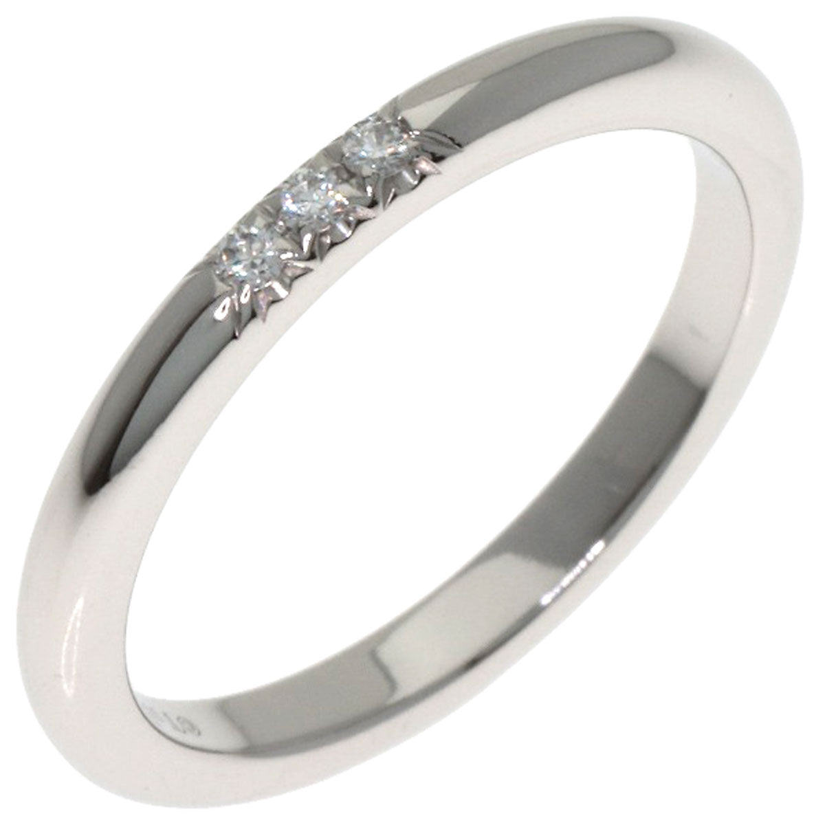 TIFFANY&Co. Wedding 3P Diamond Ring Platinum PT950 Ladies [Used]