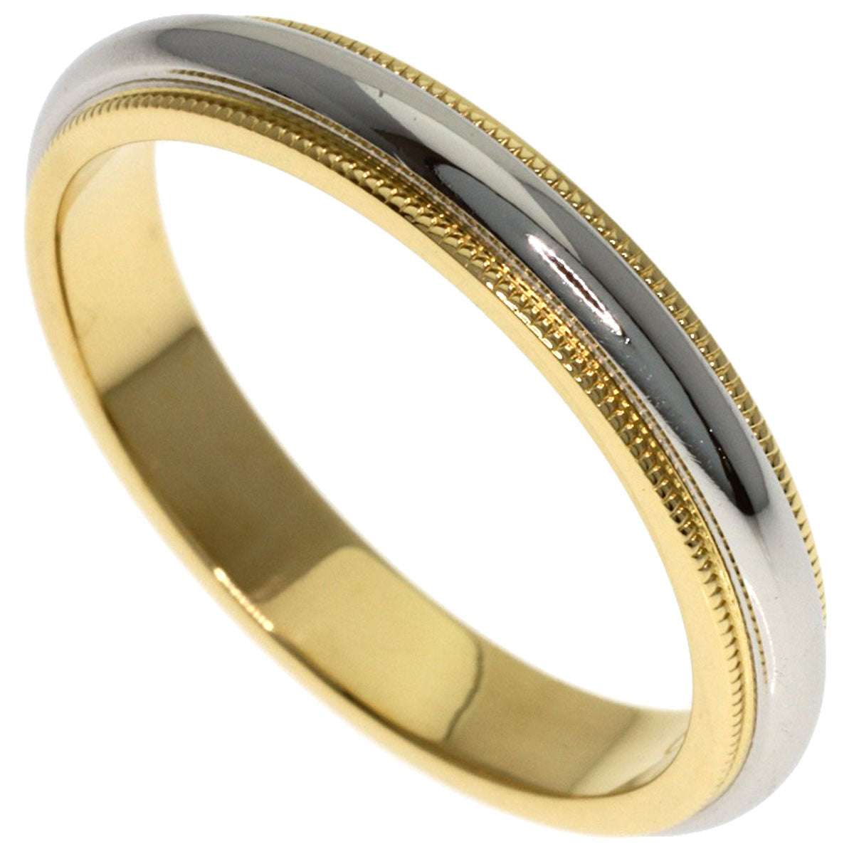 TIFFANY&Co. Milgrain Ring K18 Yellow Gold PT950Ladies [Used]