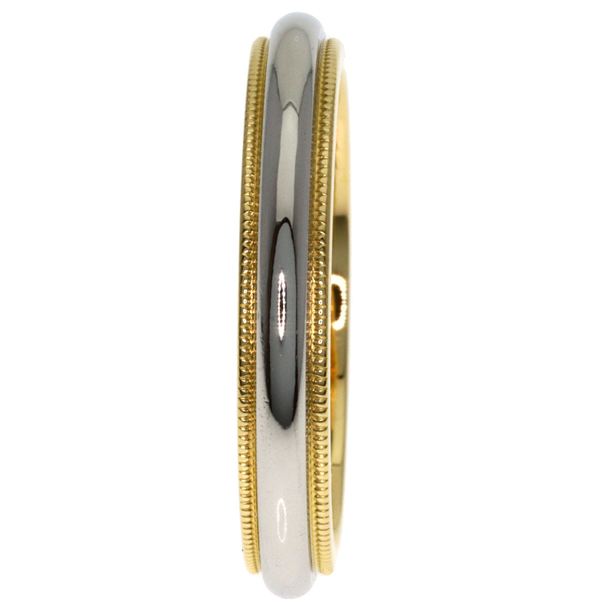 TIFFANY&Co. Milgrain Ring K18 Yellow Gold PT950Ladies [Used]