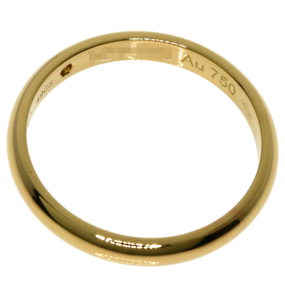CARTIER Wedding 1P Diamond #49 Ring K18 Yellow Gold Ladies [Used]