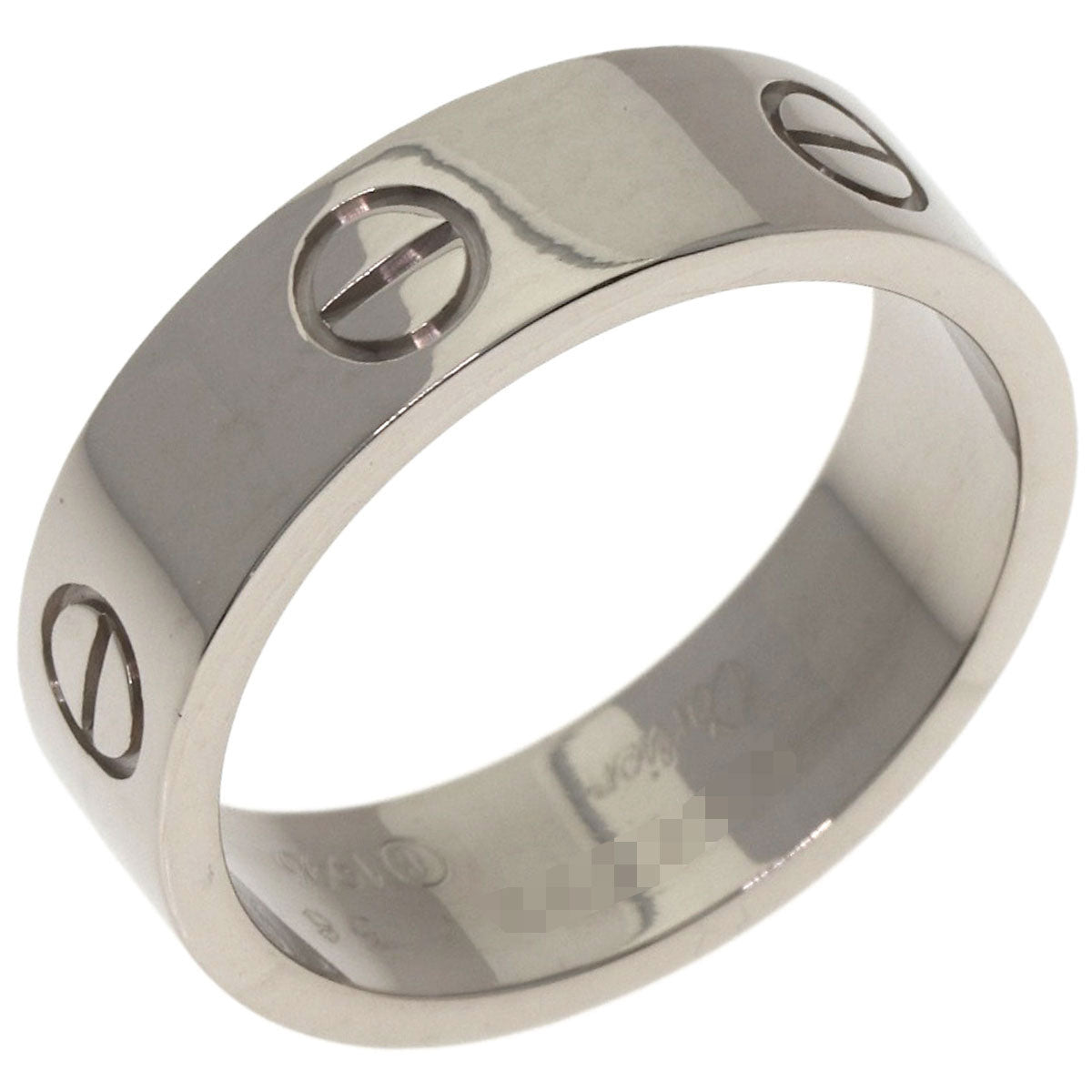 CARTIER love ring #58 Ring K18 White Gold Ladies [Used]