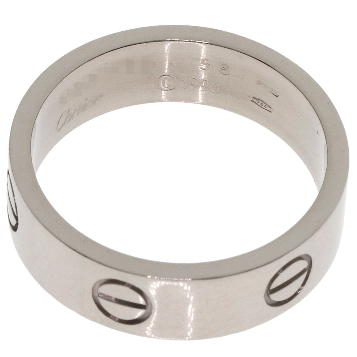 CARTIER love ring #58 Ring K18 White Gold Ladies [Used]
