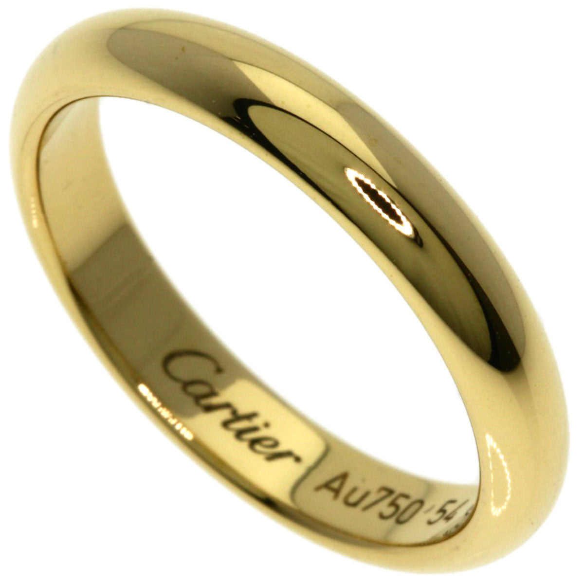 CARTIER Wedding # 54 Ring K18 Yellow Gold Ladies [Used]