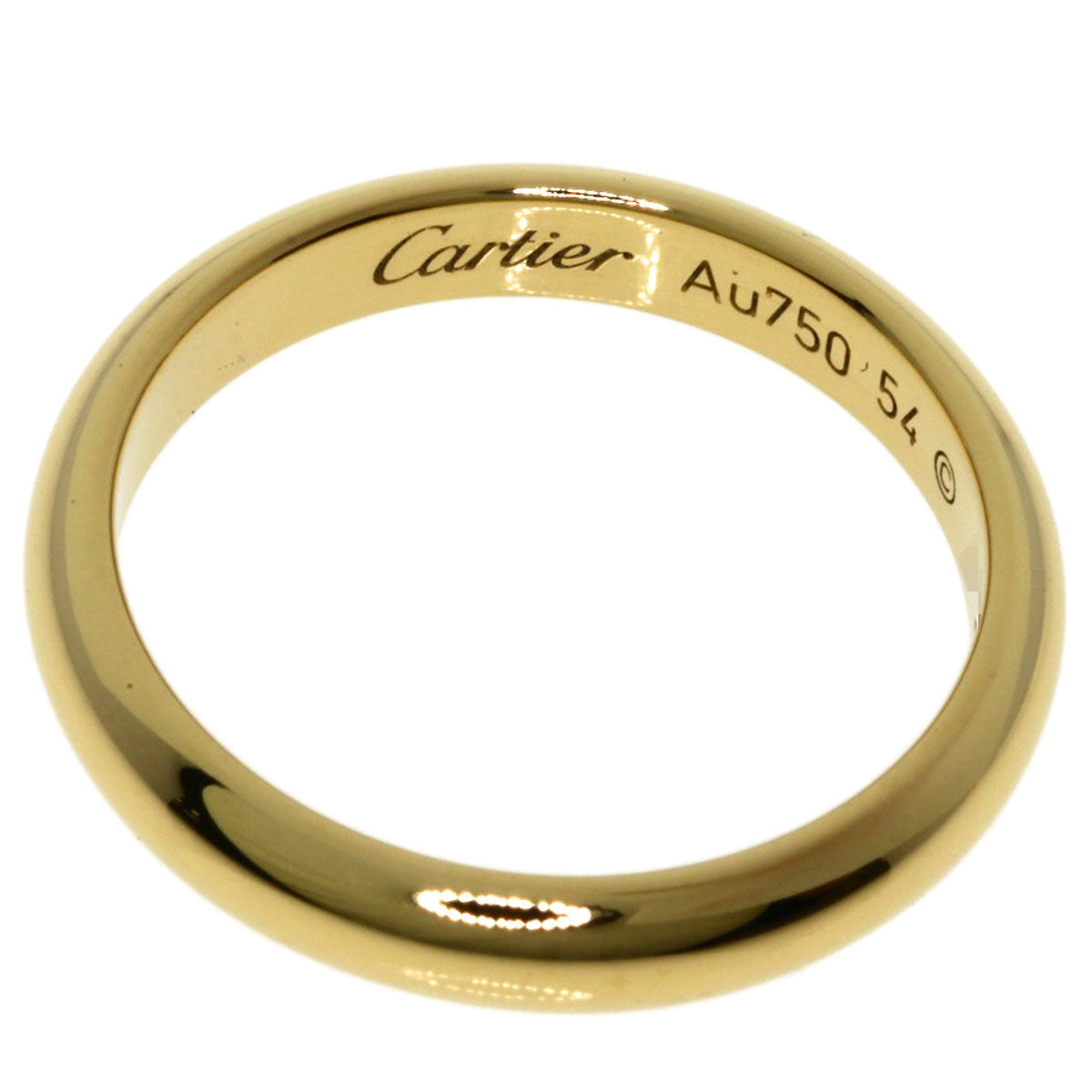 CARTIER Wedding # 54 Ring K18 Yellow Gold Ladies [Used]