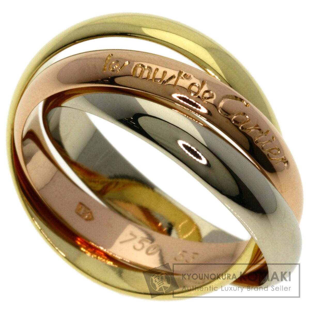 CARTIER Trinity #53 Ring K18 Yellow Gold K18 White GoldLadies [Used]