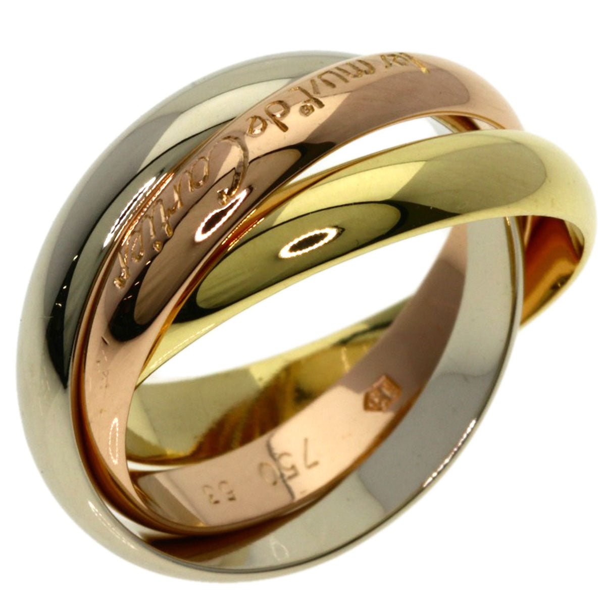 CARTIER Trinity #53 Ring K18 Yellow Gold K18 White GoldLadies [Used]
