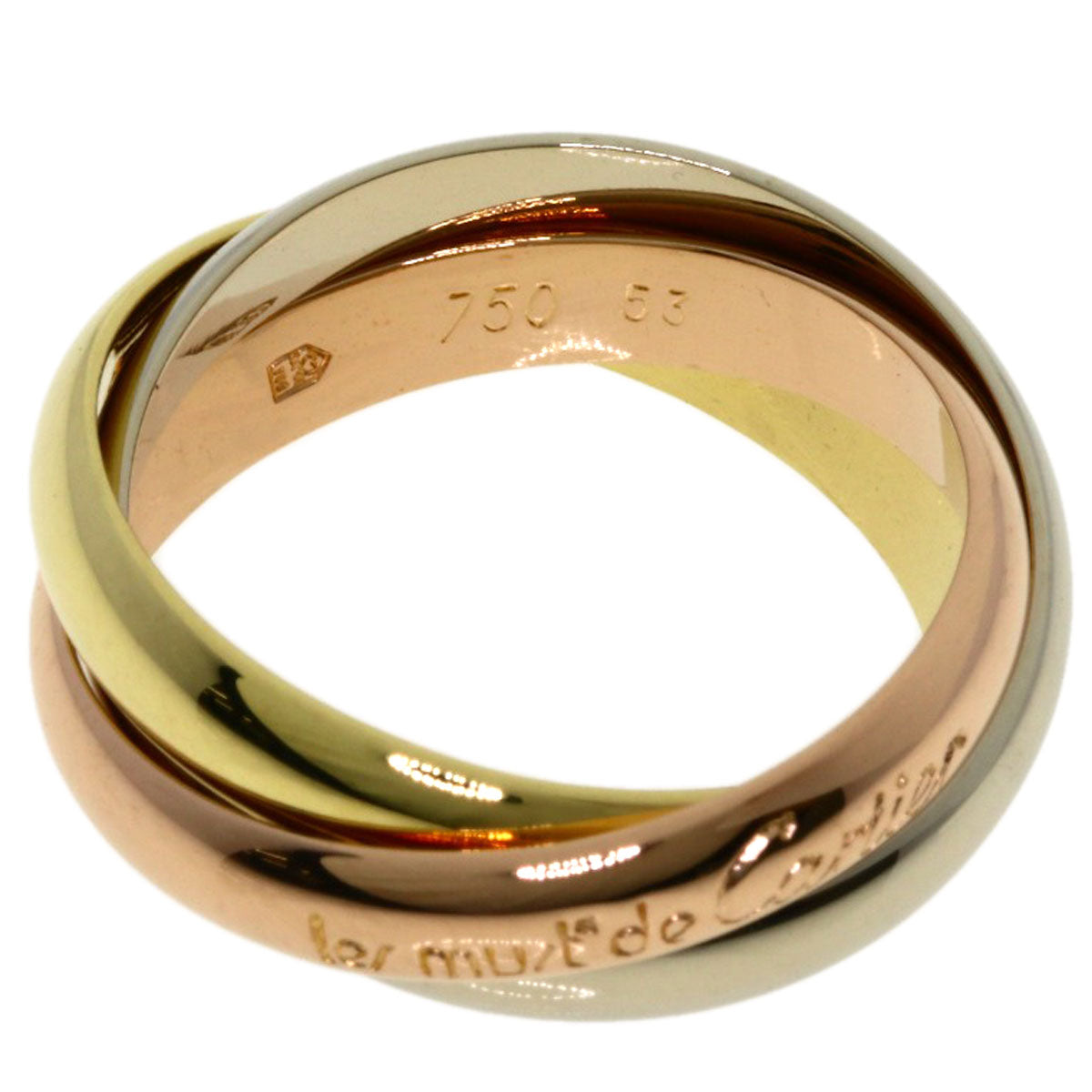 CARTIER Trinity #53 Ring K18 Yellow Gold K18 White GoldLadies [Used]