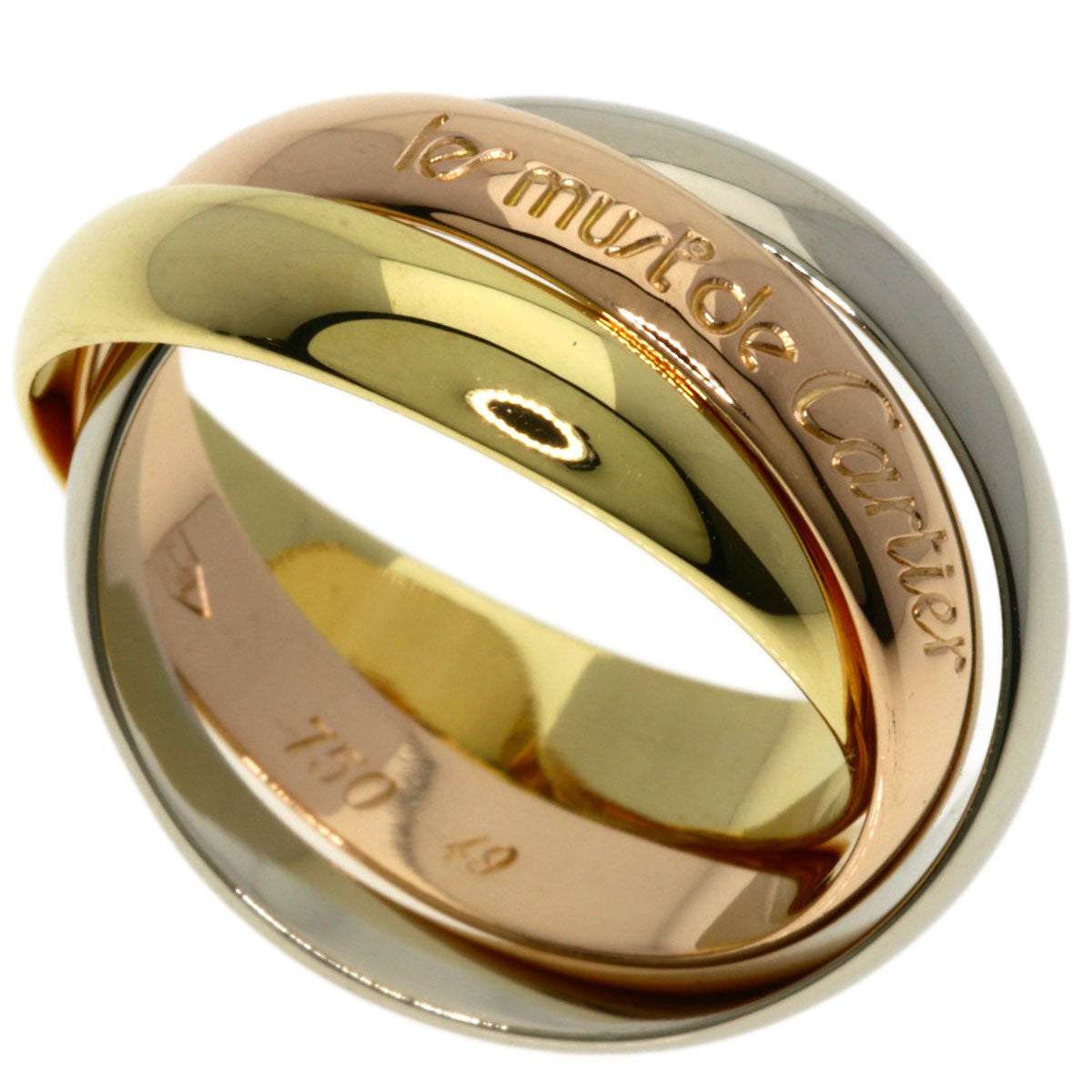 CARTIER Trinity #49 Ring K18 Yellow Gold K18 White GoldLadies [Used]