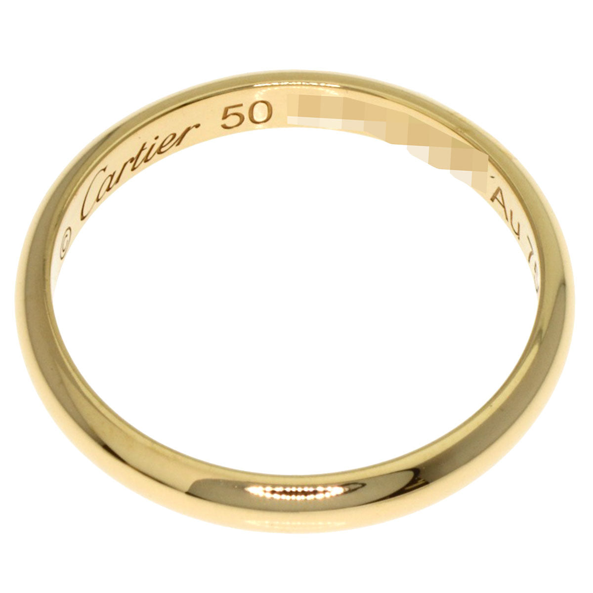 CARTIER 1895 Wedding #50 Ring K18 Yellow Gold Ladies [Used]