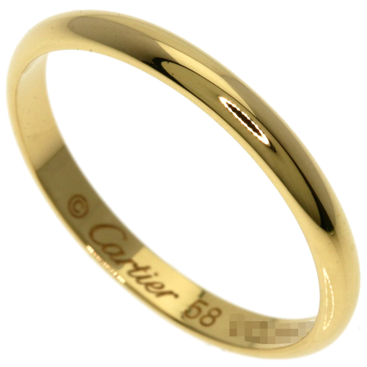 CARTIER Wedding #58 Ring K18 Yellow Gold Ladies [Used]