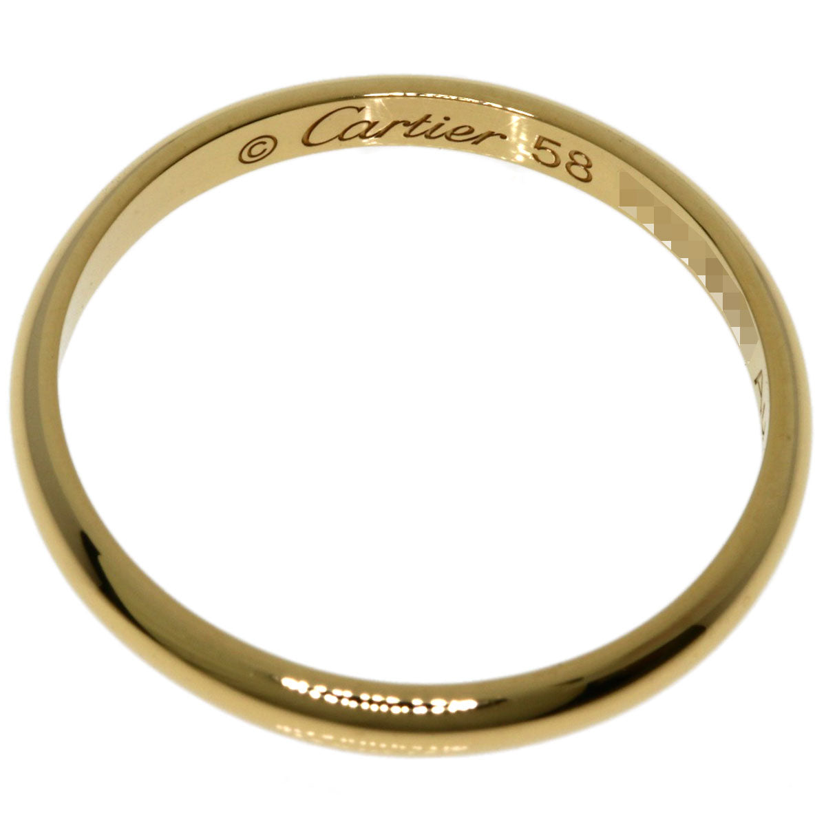 CARTIER Wedding #58 Ring K18 Yellow Gold Ladies [Used]