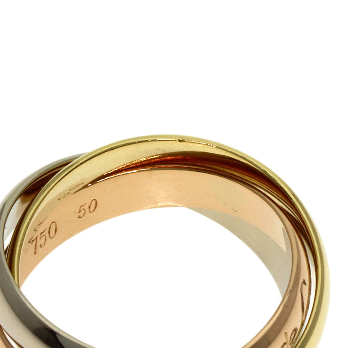 CARTIER Trinity #50 Ring K18 Yellow Gold K18 White GoldLadies [Used]