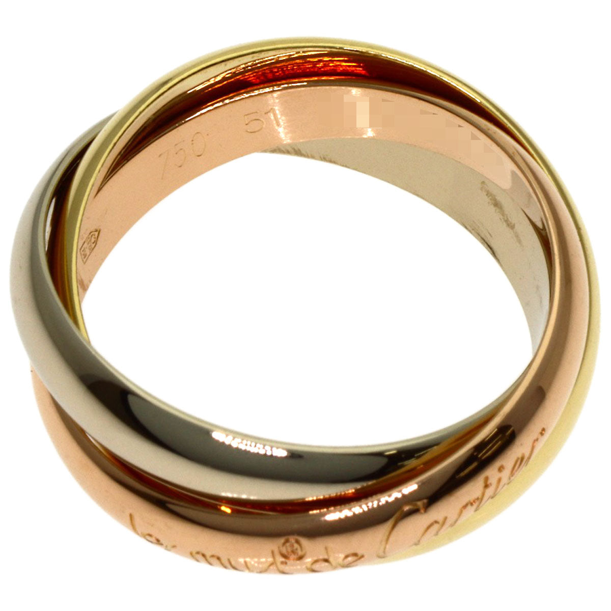 CARTIER Trinity #51 Ring K18 Yellow Gold K18 White GoldLadies [Used]