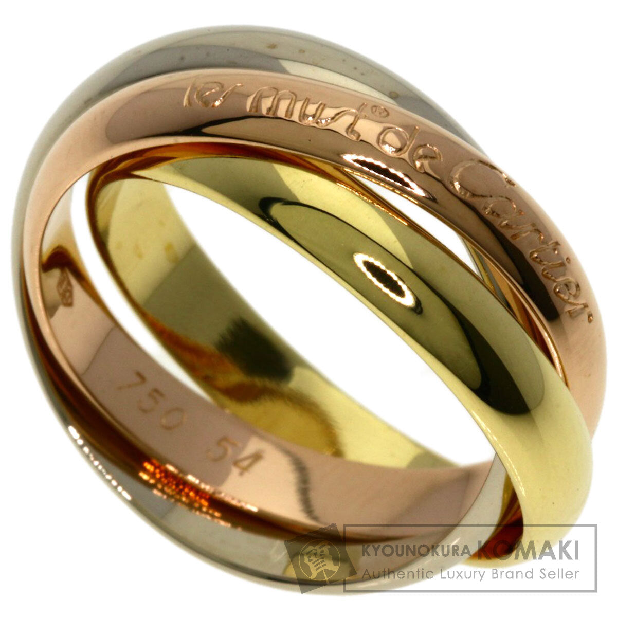 CARTIER Trinity #54 Ring K18 Yellow Gold K18 White GoldLadies [Used]