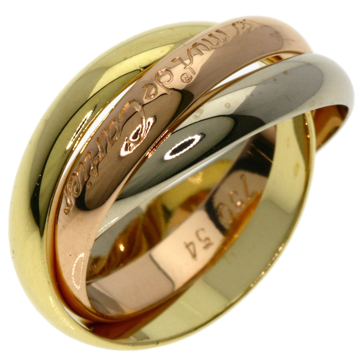 CARTIER Trinity #54 Ring K18 Yellow Gold K18 White GoldLadies [Used]