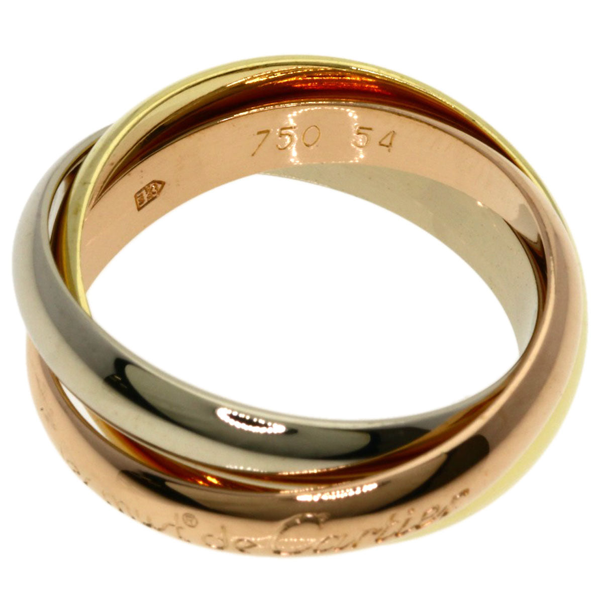 CARTIER Trinity #54 Ring K18 Yellow Gold K18 White GoldLadies [Used]