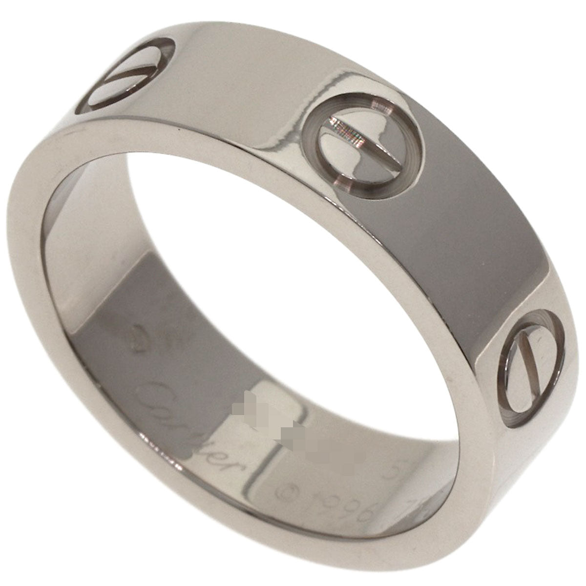 CARTIER love ring #51 Ring K18 White Gold Ladies [Used]