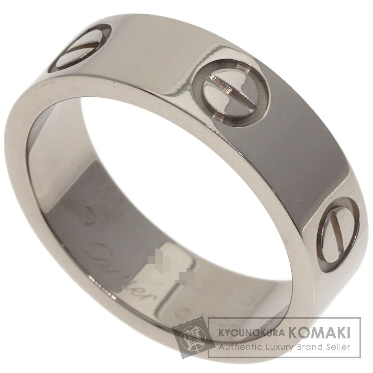CARTIER love ring #51 Ring K18 White Gold Ladies [Used]